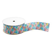 Blue Summer Wild Botanical Garden Grosgrain Lint (Spoel)