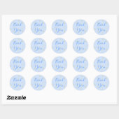 Blue Summer Zee Shell en Star Beach Wedding Ronde Sticker (Vel)