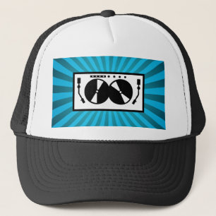 Blue Sunburst DJ Platenspeler Music Baseball Trucker Pet