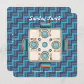 Blue Sunday Fellowship Lunch Invitation (Devant / Derrière)