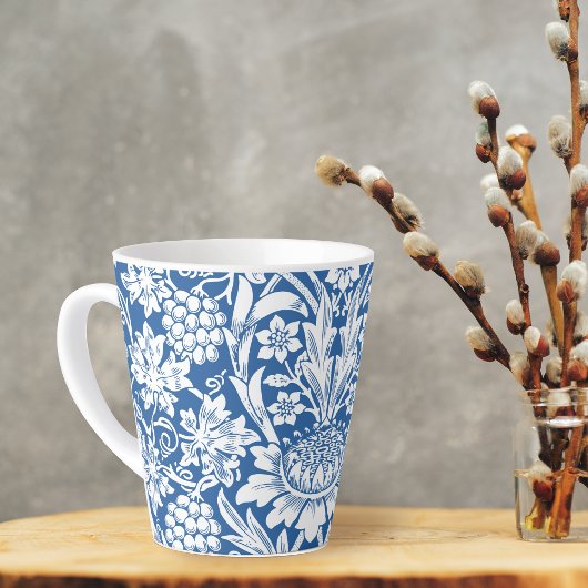 Blue Sunflower Grape Vines Morris Latte Mok