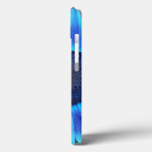 Blue Sunflower iPhone case *personalize* (Achterkant / Links)