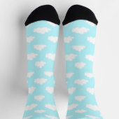Blue Sunny Sky with Clouds Design Socks Sokken (Top)