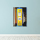 Blue Sunoco -gaspomp Canvas Afdruk (Insitu (Houten vloer))
