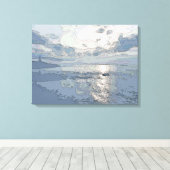 BLUE SUNSET CANVAS AFDRUK (Insitu (Houten vloer))