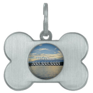 Blue Sunset Lake of Ozarks Pet ID Tag Huisdieren Naamplaatje