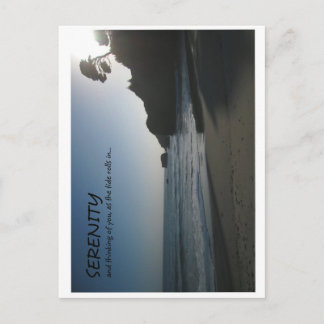 Blue Sunset op California Beach Briefkaart