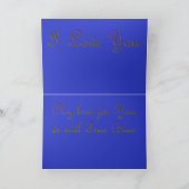 Blue Sunset Silhouettes Anniversary Card Kaart (Binnen)