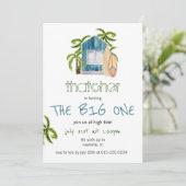 Blue Surf House Beach Invitation Anniversaire (Debout devant)