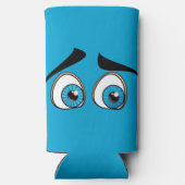 Blue Surprised Eyes Grappige Koelbox (Achterkant)