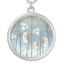 Blue Surreal Print Ketting