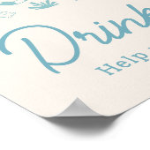 Blue Surven Baby aan boord Baby shower Drinken Poster (Hoek)