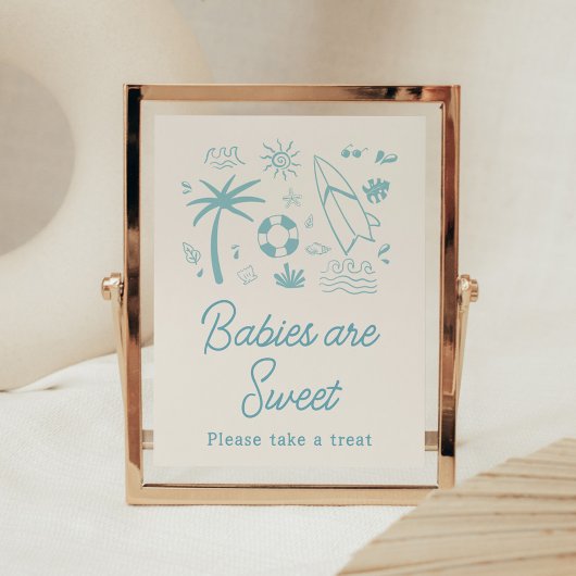 Blue Surven Baby aan boord Baby's zijn zoet Poster