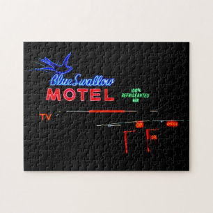 Blue Swallow Motel Sign, Route 66, Tucumcari, N.M. Legpuzzel