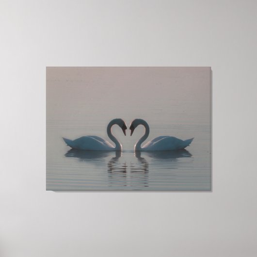 Blue Swans Must Be Love Canvas Afdruk (Voorkant)