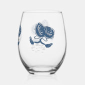 blue swans set / Ensemble de verres bleu (Verso)