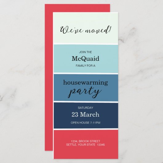 Blue Swatch Warming Party nodigt uit (Voorkant / Achterkant)