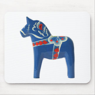 Blue Swedish Dala Horse Muismat