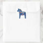 Blue Swedish Dala Horse Vierkante Sticker (Tas)