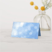 Blue Sweet 16 Glitter Lights Custom Place Card (Achterkant)