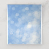 Blue Sweet 16 Glitter Lights Custom Place Card (Binnenkant ongevouwen)