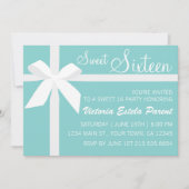 Blue Sweet 16 Invitation (Devant)