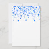 Blue Sweet 16 Sparkly String Lights Opslagdatum Save The Date (Achterkant)