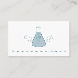 Blue Sweet Chemistry Place Card Plaatskaartje