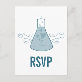 Blue Sweet Chemistry RSVP Briefkaart