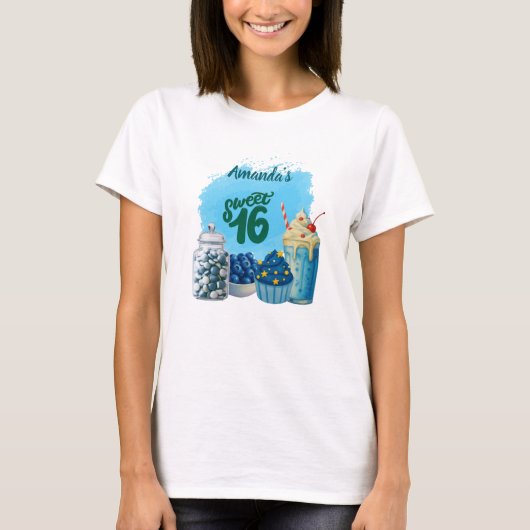 Blue Sweet Sixteen Tshirt (Devant)