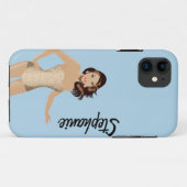 Blue Swinsuit Girl Mate ID™ iPhone 5 Coque (Dos (Horizontal))