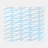 Blue Swirls Fleece Blanket (Voorkant (Horizontaal))