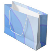 Blue Swirls Gift Bag Groot Cadeauzakje (Voorkant Gekanteld)