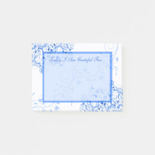 Blue Swirls Helpful Self Help Healing Gratitude Post-it® Notes