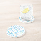 Blue Swirls-Onderzetter Zandsteen Onderzetter (Zijkant)