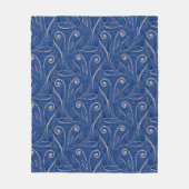 Blue Swirls Pattern Fleece Deken (Voorkant)