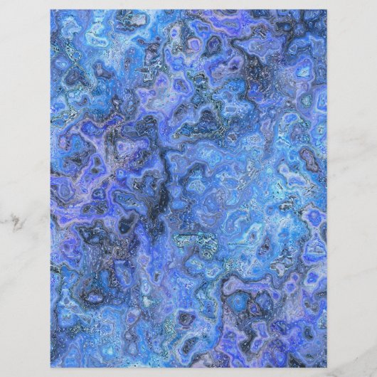 Blue Swirly Marble Bulk Scrapbook Paper Pages Flyer (Voorkant)