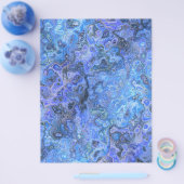Blue Swirly Marble Bulk Scrapbook Paper Pages Flyer (Enkel)