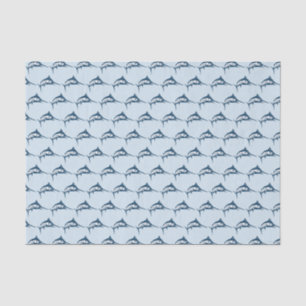 Blue Swordfish Pattern Cool Tissuepapier