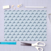Blue Swordfish Pattern Cool Tissuepapier (Craft)