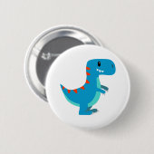 Blue T-Rex Dinosaur Ronde Button 5,7 Cm (Voorkant /achterkant)