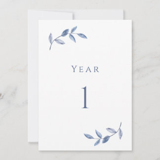 Blue Table Numbers as Years and Special Locations Kaart