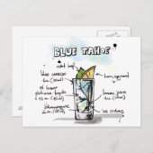 Blue Tahoe Drink Recipe Design Briefkaart (Voorkant / Achterkant)