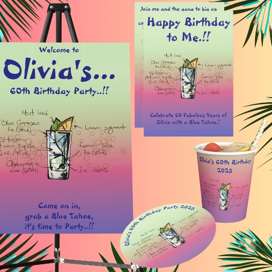 Blue Tahoe verjaardagsfeestje Servet