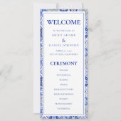 Blue Talavera Espagnol Programme de mariage mexica (Devant)