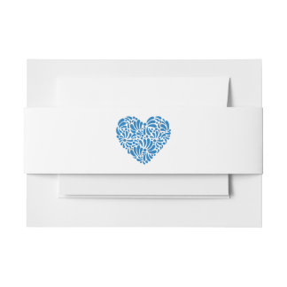 Blue Talavera Heart Invitation Uitnodigingen Wikkel
