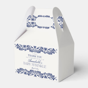 Blue Talavera Tegel Fiesta Baby Sprinkle Dessert Bedankdoosjes