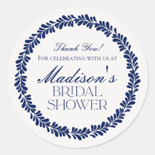 Blue Talavera Tegel Spaans Fiesta Vrijgezellenfees Ronde Sticker