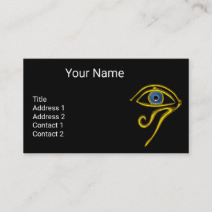 BLUE TALISMAN, GOLD HORUS EYE Divinity Black Yello Visitekaartje