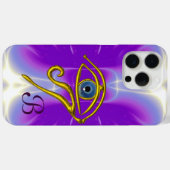 BLUE TALISMAN GOLD HORUS EYE MONOGRAM Paars Case-Mate iPhone Case (Achterkant (horizontaal))